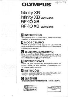 Olympus AF 10 XB manual. Camera Instructions.